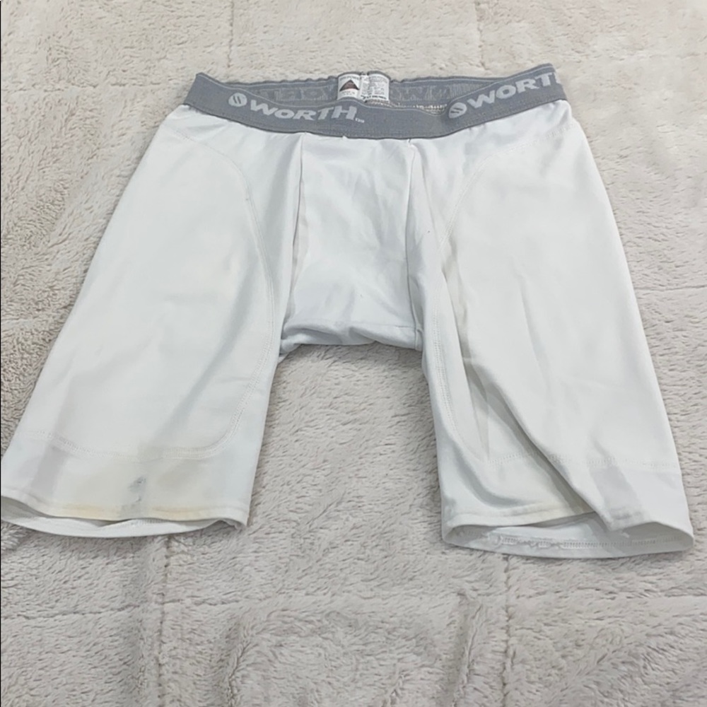 White Worth Compression Shorts